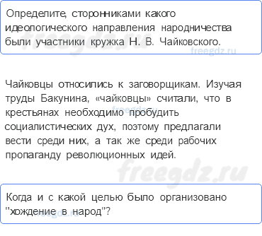 § 19. Основные направления в народничестве 1870-х — начала 1880-х гг. — Вопросы к пунктам параграфа — 4 — стр. 168 - 0