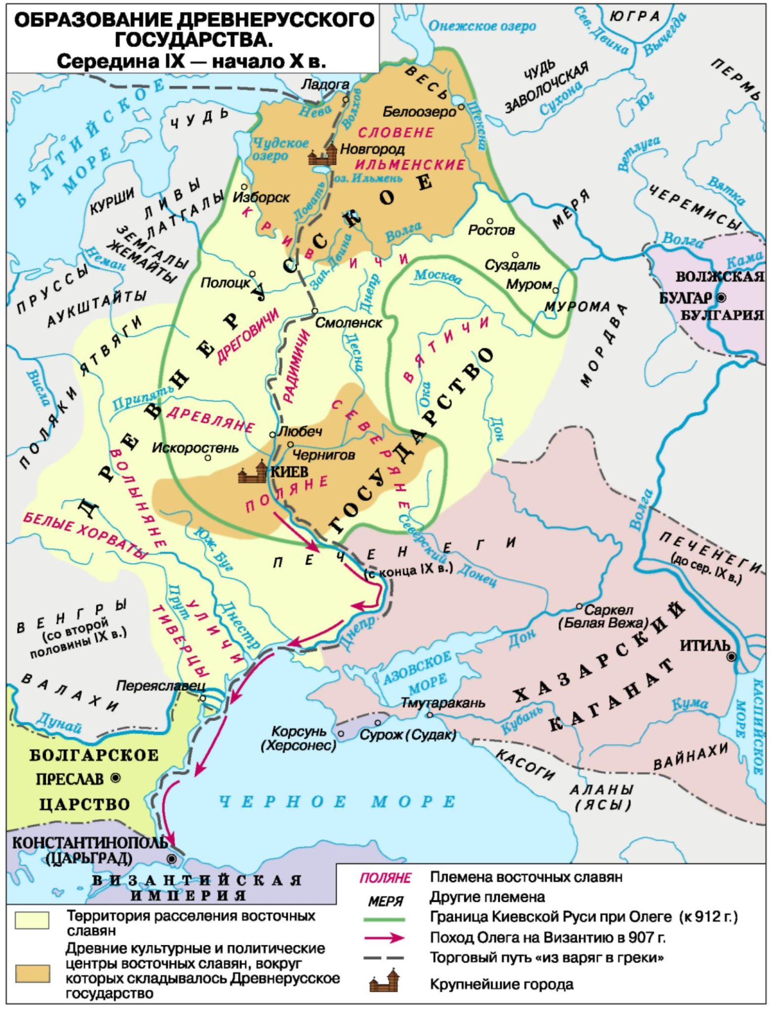 Карта россии в 9 веке